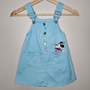 Vintage Mickey & Co Minnie Mouse Blue Denim Jumper Dress